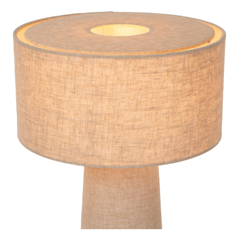 Lucide LEEROY - Stolná lampa - Ø 30 cm - 1xE27 - Taupe